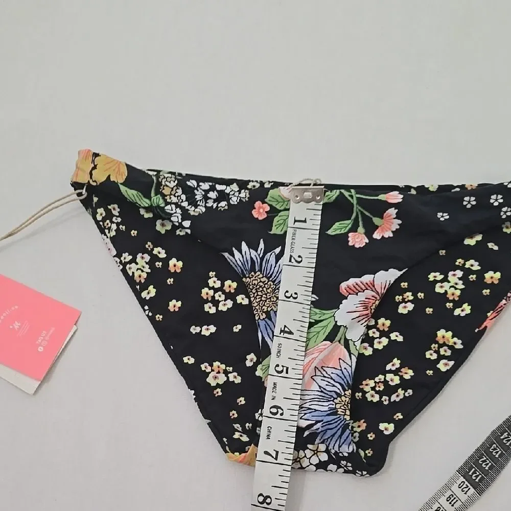 Maaji Green and‎ Black One Piece Swimsuit Floral Pattern